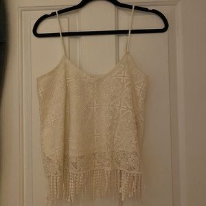 Abercrombie & Fitch Lace Fringe Cami - Size S